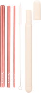 ECOCARE Eco-friendly metal straws travel set Pink 3 pcs - Straw