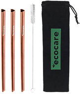 ECOCARE Eco-friendly metal straws Heart Pink 3 pcs - Straw