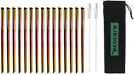 ECOCARE Eco-friendly metal straws Heart Rainbow 15 pcs - Straw