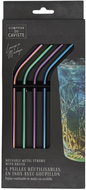 CMP Coloured stainless steel straws with cleaning brush 4 pcs - Straw