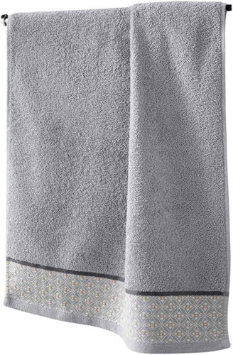 Douceur d'intérieur BELINA cotton towel, 50 × 90 cm, grey - Towel - Main image