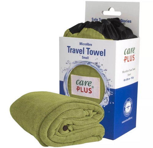 CARE PLUS Travel towel 40 × 80 cm, multicoloured green - Towel - Main image