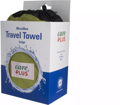 CARE PLUS Travel towel 75 × 150 cm, multicoloured green - Towel - Main image