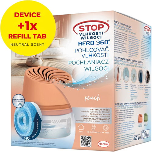 STOP MOISTURE Aero 360° peach 450 g - Dehumidifier - Main image