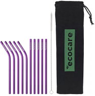 ECOCARE Metal straws short mix purple 10 pcs - Straw