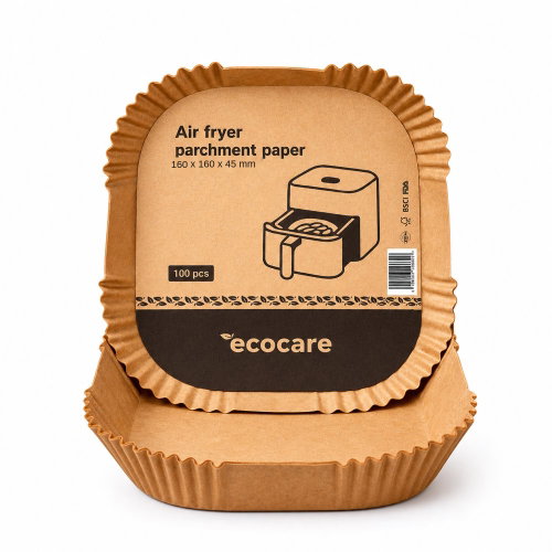 ECOCARE Air Fryer Liner 16 × 16 × 4.5cm (100pcs) - Baking Paper - Main image
