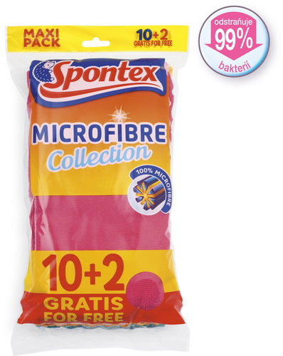 SPONTEX Microfibre Cloth 10 + 2 pcs - Cloth - Main image
