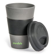 PANDOO Opakovane použiteľný bambusový téglik na kávu a čaj, 450 ml čierny - Téglik