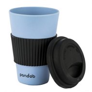 PANDOO Opakovane použiteľný bambusový téglik na kávu a čaj, 450 ml modrý - Téglik