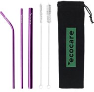 ECOCARE Ecological Metal Straws Set Purple - Straw