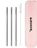 ECOCARE Metal Straws Set Pink Case - Straw