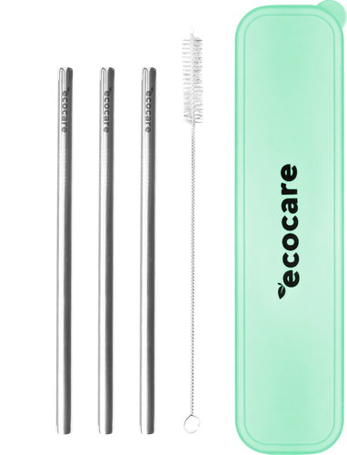 ECOCARE Metal Straw Set Green Case - Straw - Main image