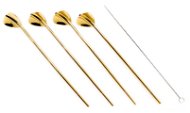 ECOCARE Spoons with Gold Straw Set 4-Pack - Straw