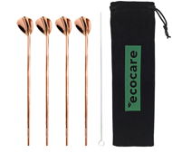 ECOCARE Spoons with Straw Set of 4 Rose Gold - Straw