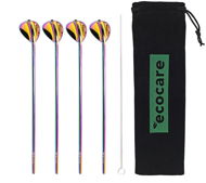 ECOCARE Spoons with Straw Set of 4 Rose Rainbow - Straw