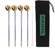 ECOCARE Spoons with Straw Set of 4 Rose Rainbow - Straw