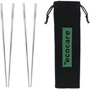 ECOCARE Metal Chopsticks with Cover Silver 4 pcs - Cutlery Set
