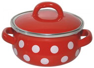 Metalac Red Dot, Elegant with lid 10 cm, 0,5 l - Casserole Pot