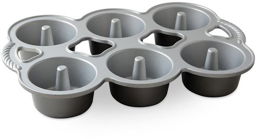 Nordic Ware Mould for 6 mini buns graphite - Baking Mould - Main image