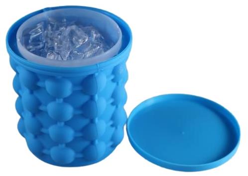 Zaparkorun Silikonový výrobník kostek ledu a chladič nápojů, 12 × 13 cm - Ice Cube Tray - Main image