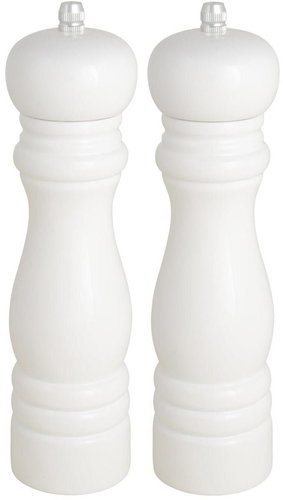 TEXTILOMANIE White Set of 2 white wooden salt and pepper grinders - Mill Set - Main image