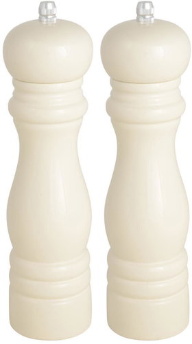 TEXTILOMANIE Cream Set of 2 wooden cream salt and pepper grinders - Mill Set - Main image