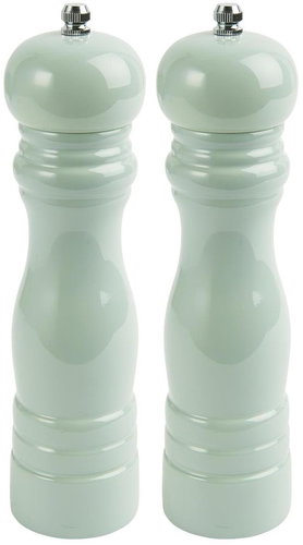 TEXTILOMANIE Green Set of 2 wooden green salt and pepper grinders - Mill Set - Main image