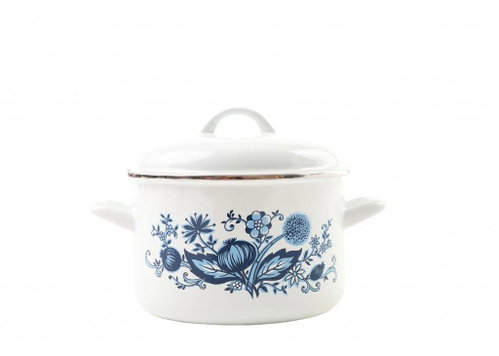 Metalac Standard deep enamel pot with lid, 20 cm, 4 l - Pot - Main image