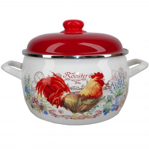 Metalac Enamel pot Prince with lid, 20 cm, 4 l - Pot - Main image