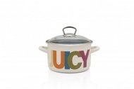 Metalac Deep enamel pot Standard with lid Juicy_Tasty, 20 cm, 4 l - Pot