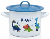 Metalac Enamel pot with lid Dino, 14 cm, 1,5 l - Pot