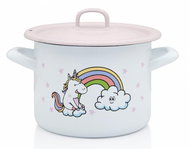 Metalac Enamel pot with lid Unicorn, 14 cm, 1,5 l - Pot