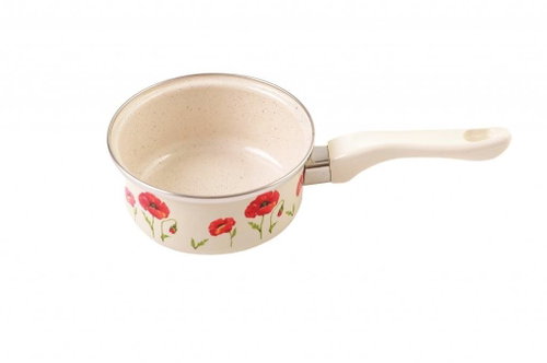 Metalac Enamel saucepan, poppy seed, 14 cm, 1 l - Saucepan - Main image