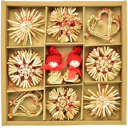 DOMMIO Christmas decorations - straw, 30 pcs - Christmas Ornaments - Main image