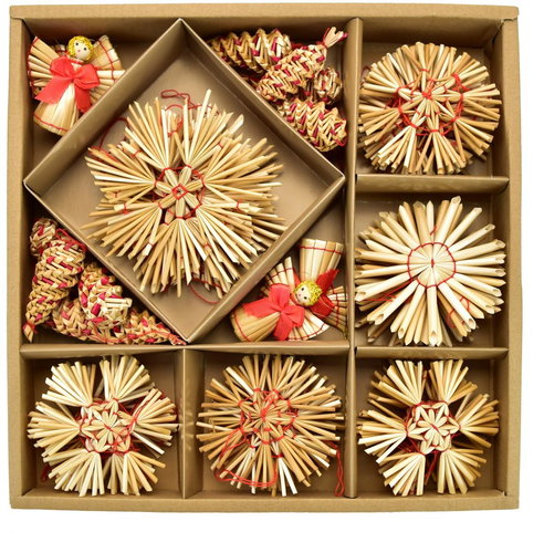 DOMMIO Christmas decorations - straw, 50 pcs - Christmas Ornaments - Main image