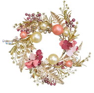 DOMMIO Christmas wreath - glitter pink, 35 cm - Wreath