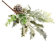 DOMMIO Christmas decoration - green twig with rhinestone, 33 cm - Christmas Decoration