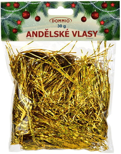DOMMIO Christmas ornaments - angel hair, gold, 30g - Christmas Decoration - Main image