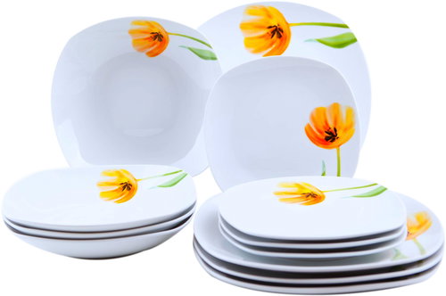 DOMESTIC TULIP Dining Set 12pcs - Dish Set - Main image