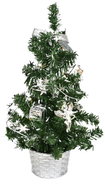 DOMMIO Christmas tree decorated - silver, 25 cm - Christmas Tree