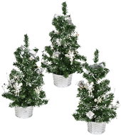 DOMMIO Christmas tree decorated - silver, 25 cm, 3 pcs - Christmas Tree