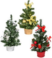 DOMMIO Christmas tree decorated - mix of colours, 25 cm, 3 pcs - Christmas Tree