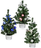 DOMMIO Christmas tree decorated - mix of colours, 25 cm, 3 pcs - Christmas Tree