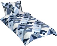 Bellatex bavlna, geometrie modrá, 140 × 220, 70 × 90 - Povlečení
