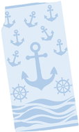 B.E.S. - Petrovice Plážová osuška velur 80 × 160 cm - Kotva - Bath Towel