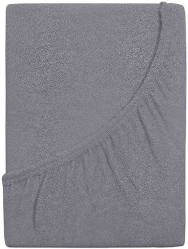 B. E. S. - Petrovice PERFECT terry sheet - 140 × 200 cm, Grey - Bedsheet - Main image