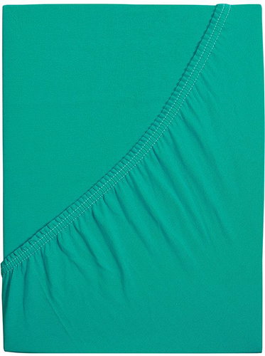 B. E. S. - Petrovice JERSEY baby sheet - 70 × 140 cm, Green turquoise - Bedsheet - Main image