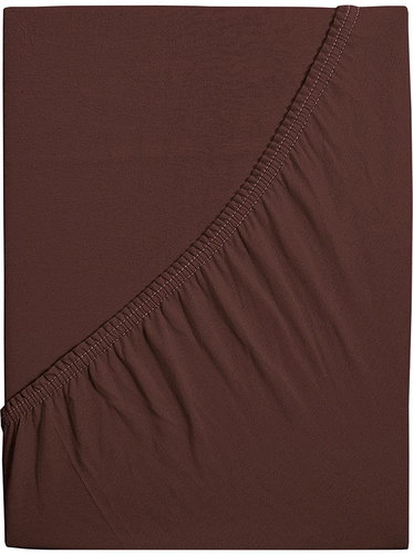 B. E. S. - Petrovice JERSEY children's sheet - 70 × 140 cm, Dark brown - Bedsheet - Main image