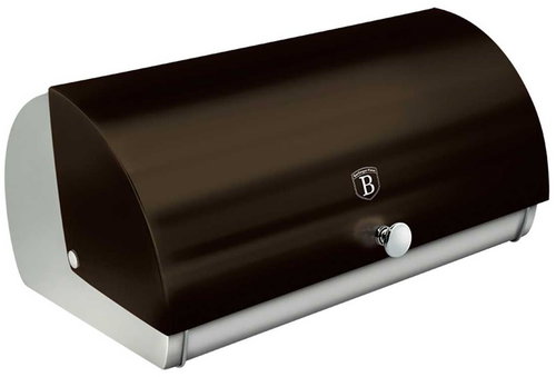 BERLINGERHAUS Steel bread bin Bh-6826 glossy black - Breadbox - Main image