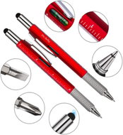 6in1 printed multipurse for Bořka red - Multifunction Pen